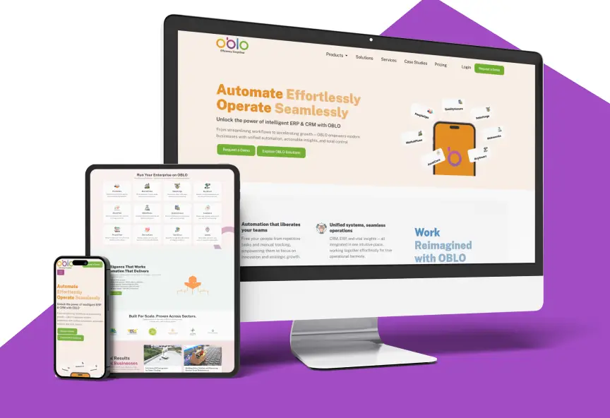Oblo website design
